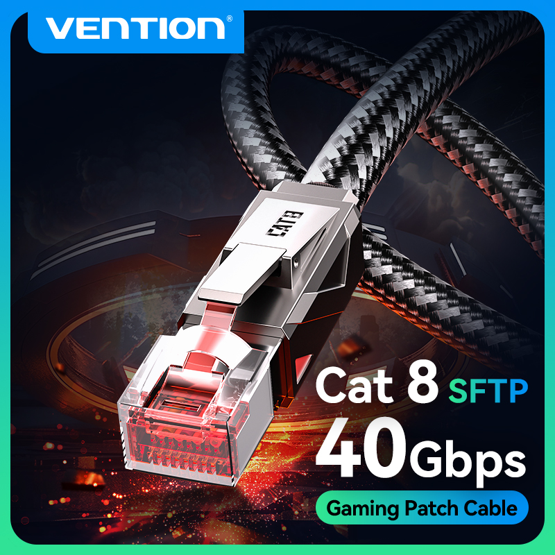 Pc Gaming Set - Vention Cat8 Ethernet-Kabel 40 Gbit/s 2000