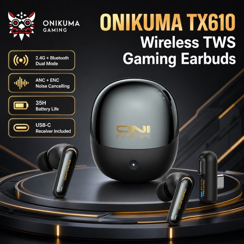 Pc Gaming Apple - ONIKUMA TX610 Kabellose Gaming-Ohrhörer Dual-Modus 2,4GHz