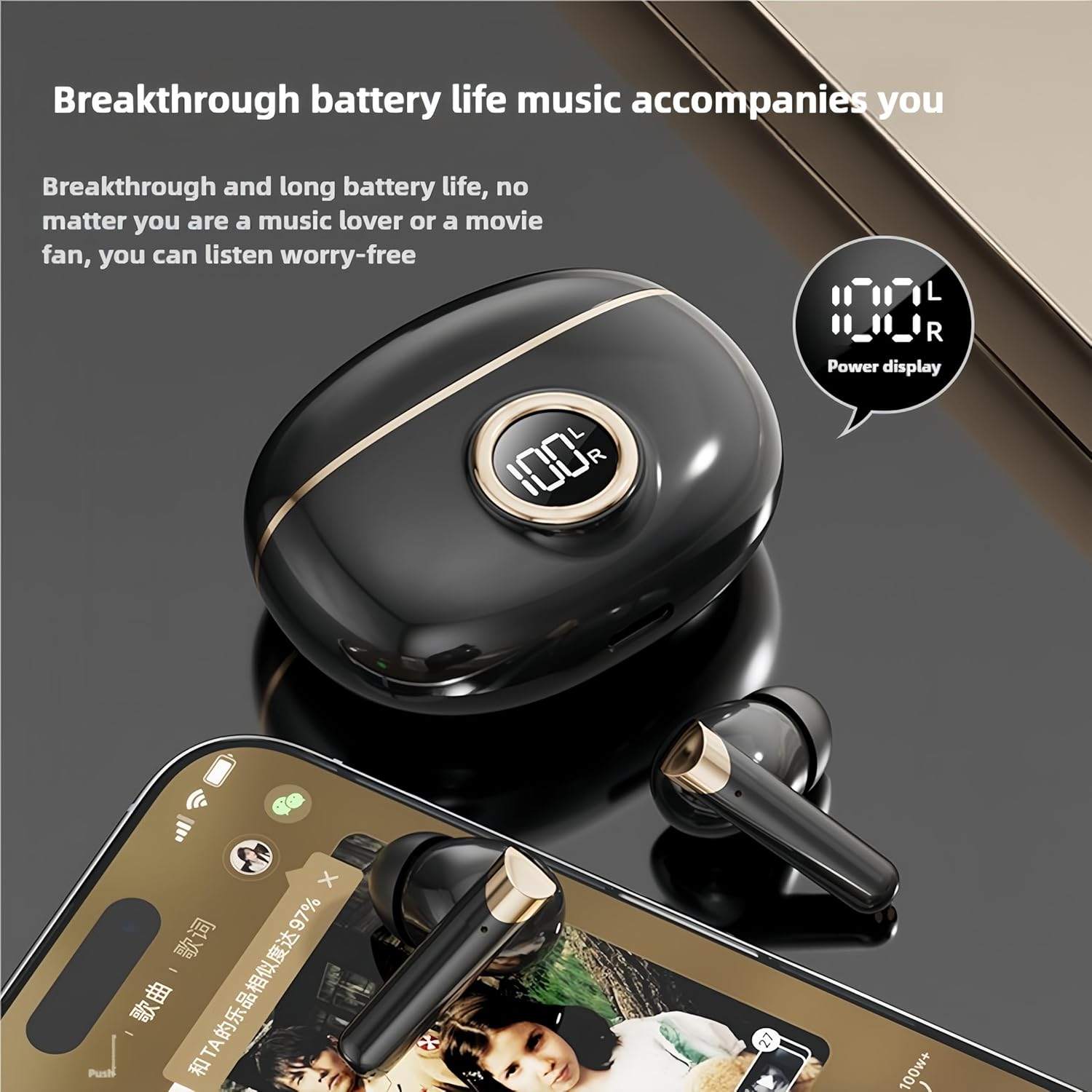 Pc Gaming Apple - In-Ear-TWS-Bluetooth-5.4-Kopfhörer, HIFI+Dolby, Anrufgeräuschunterdrückung, keine Latenz für