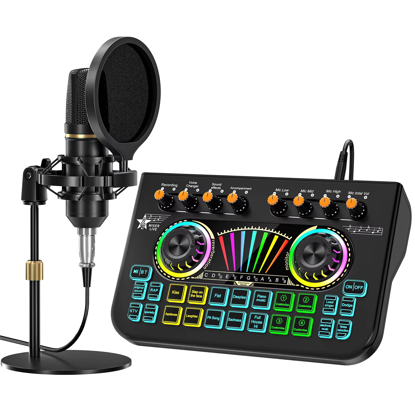 Pc Gaming Youtubers - Tenlamp X3 BM800 Podcast-Mikrofon-Set mit 3,5-mm-Kondensatormikrofon,