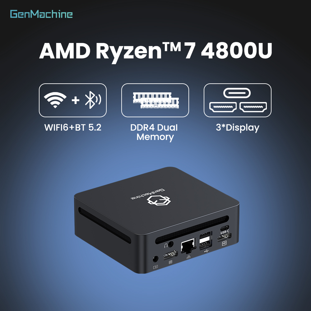 Pc Gaming Ryzen - GenMachine Mini-PC AMD Ryzen 7 4800U